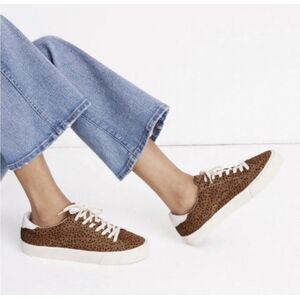 Madewell Sidewalk Spot Dot Calf Hair Low-Top Sneakers Sz 6.5